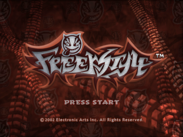 Freekstyle title screen for Gamecube