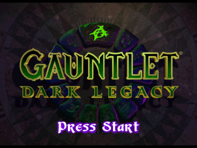 Gauntlet Dark Legacy title screen for Gamecube