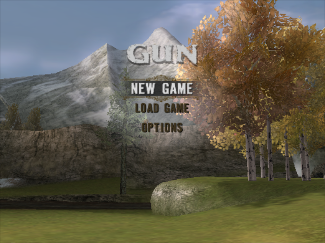 Gun title screen for Gamecube