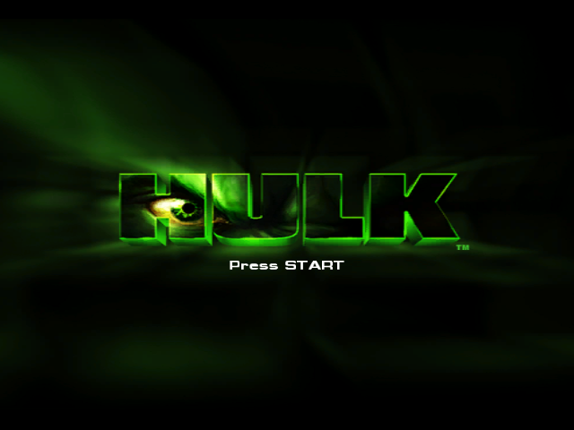 Hulk title screen for Gamecube