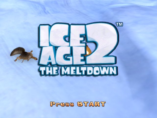 Ice Age 2 The Meltdown title screen for Gamecube