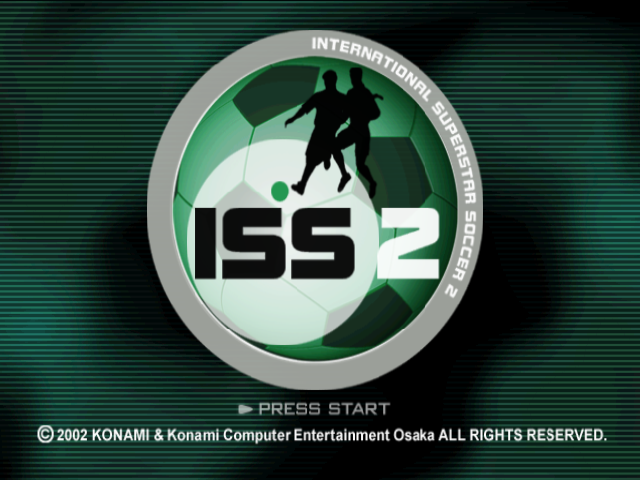 International Superstar Soccer 2 title screen for Gamecube