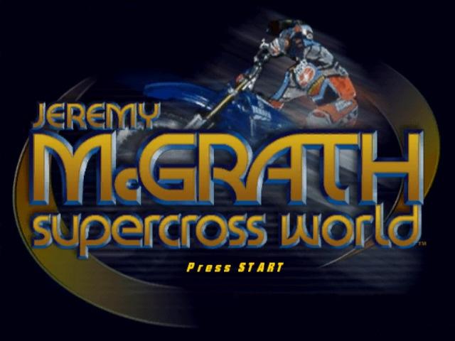 Jeremy McGrath Supercross World title screen for Gamecube