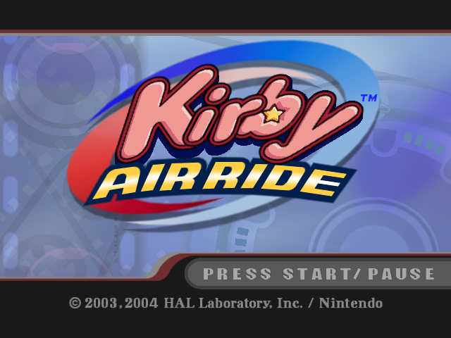 Kirby Air Ride [Player's Choice] title screen for Gamecube