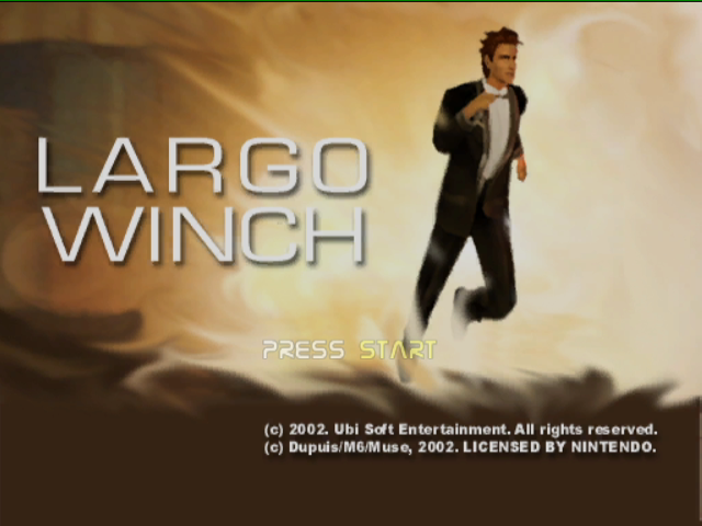 Largo Winch: Empire Under Threat title screen for Gamecube