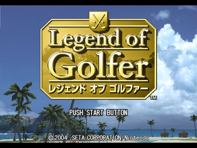 Legend of Golfer title screen for Gamecube