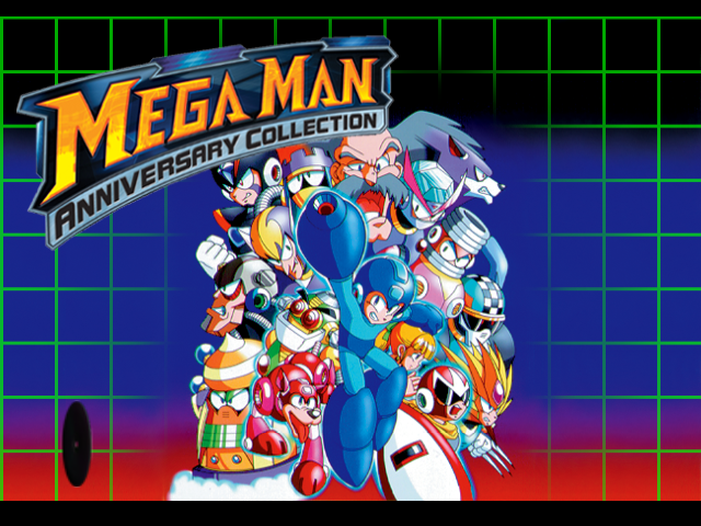 Mega Man Anniversary Collection title screen for Gamecube