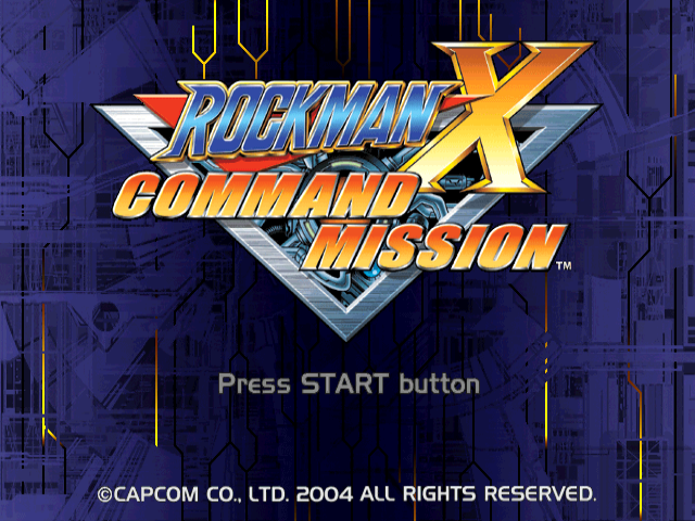 Mega Man X Command Mission title screen for Gamecube