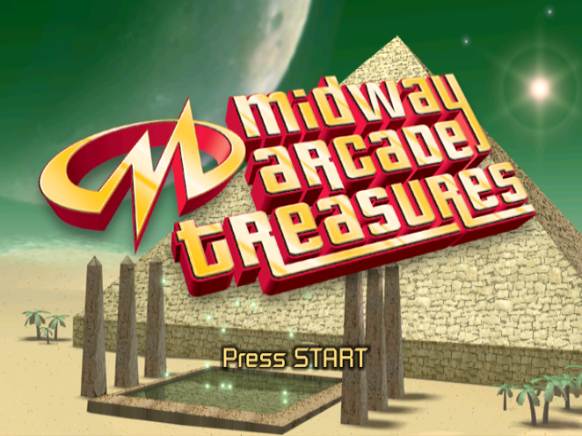 Midway Arcade Treasures title screen for Gamecube
