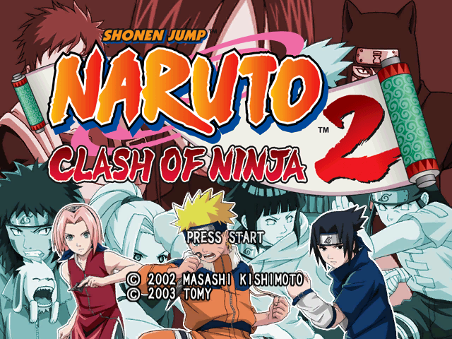 Naruto Clash of Ninja 2 [Player's Choice] title screen for Gamecube
