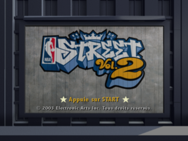 NBA Street Vol 2 title screen for Gamecube