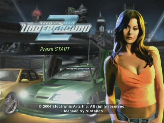 Need for Speed Underground 2 title screen for Gamecube