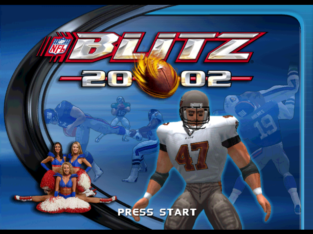 NFL Blitz 2002 title screen for Gamecube