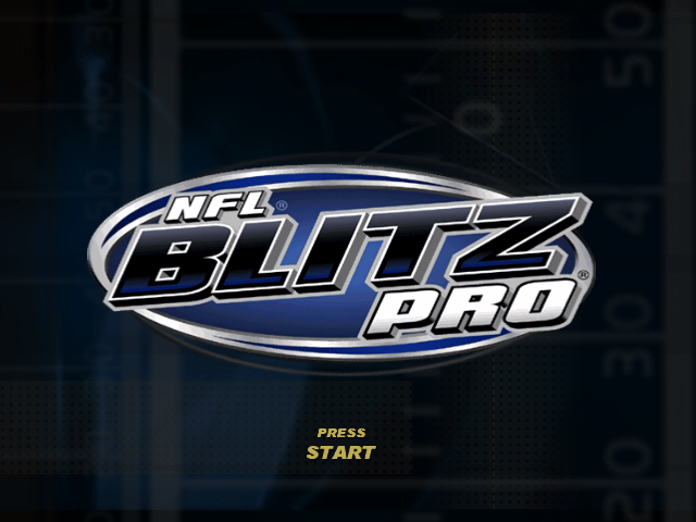 NFL Blitz Pro title screen for Gamecube