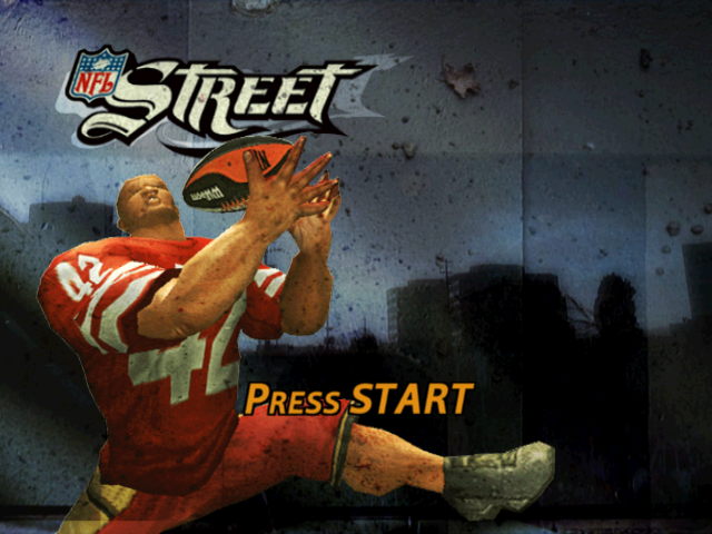 NFL Street title screen for Gamecube