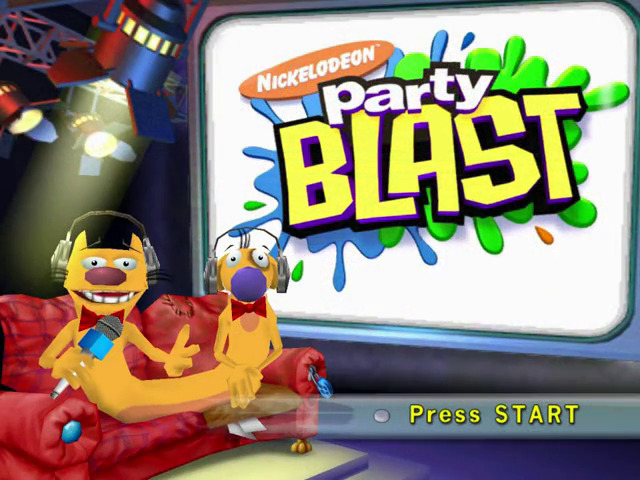 Nickelodeon Party Blast title screen for Gamecube