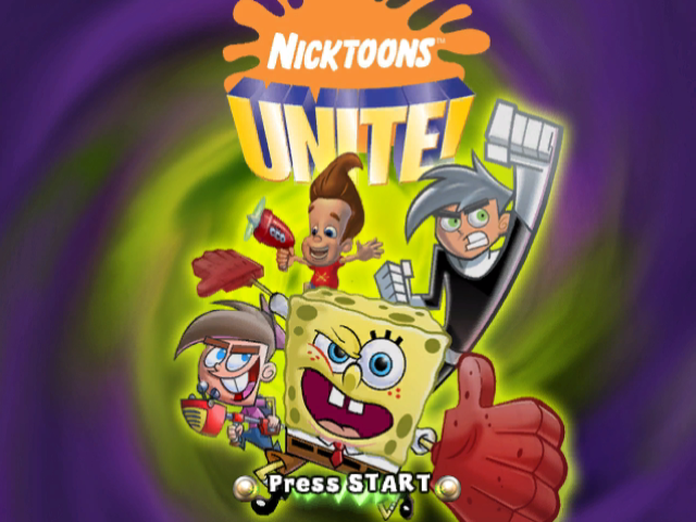 Nicktoons Unite title screen for Gamecube