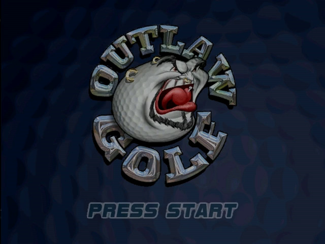 Outlaw Golf title screen for Gamecube
