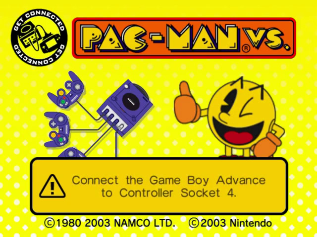 Pac-Man Vs title screen for Gamecube