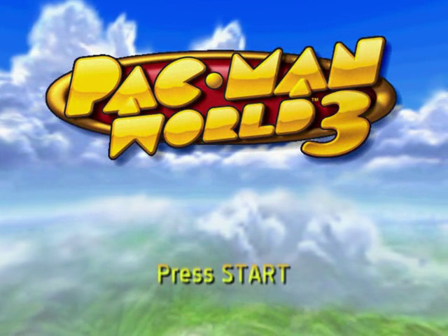 Pac-Man World 3 title screen for Gamecube