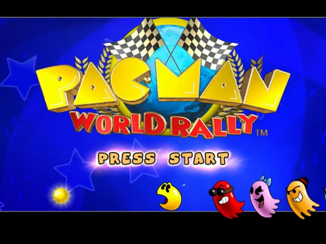 Pac-Man World Rally title screen for Gamecube