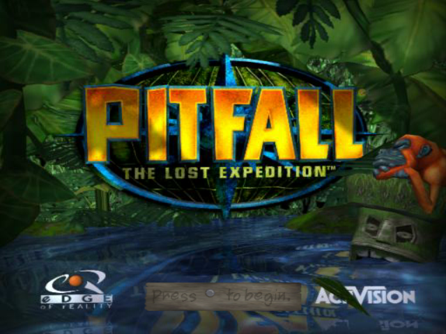 Pitfall The Lost Expedition title screen for Gamecube