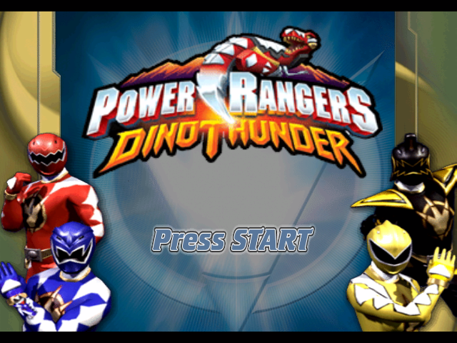 Power Rangers Dino Thunder title screen for Gamecube