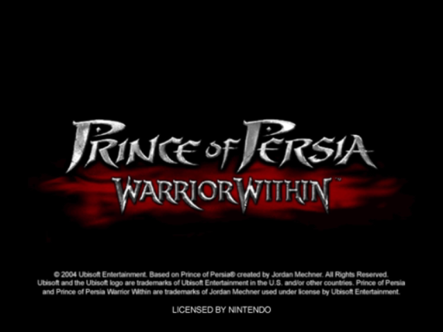 Prince of Persia Warrior Within title screen for Gamecube