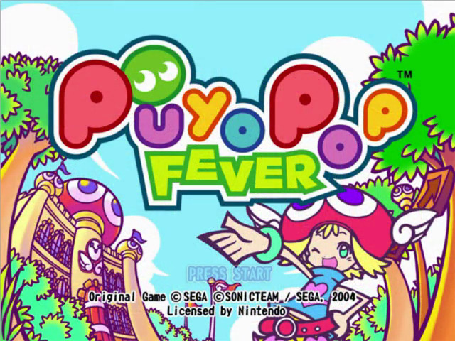 Puyo Pop Fever title screen for Gamecube