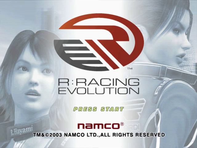 R: Racing Evolution title screen for Gamecube