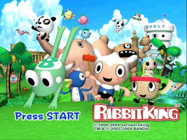 Ribbit King title screen for Gamecube