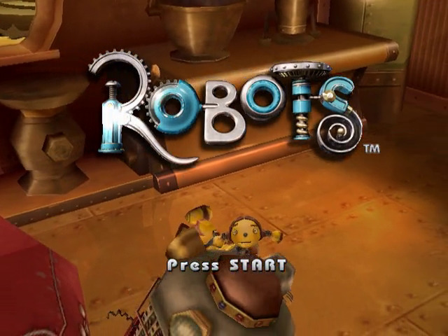 Robots title screen for Gamecube