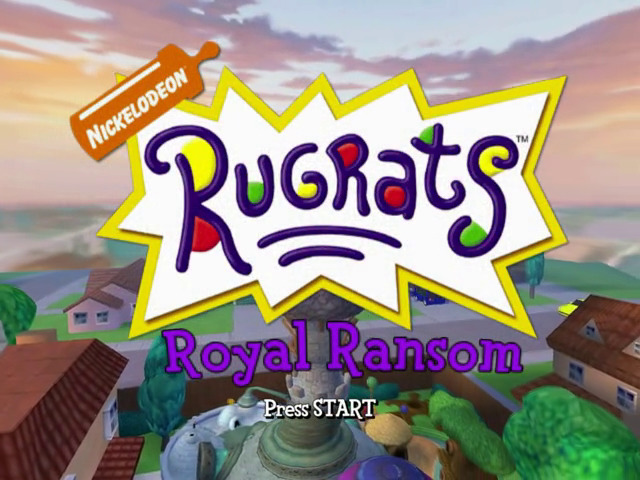 Rugrats Royal Ransom title screen for Gamecube