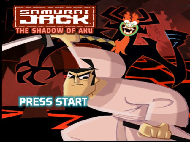 Samurai Jack Shadow of Aku title screen for Gamecube