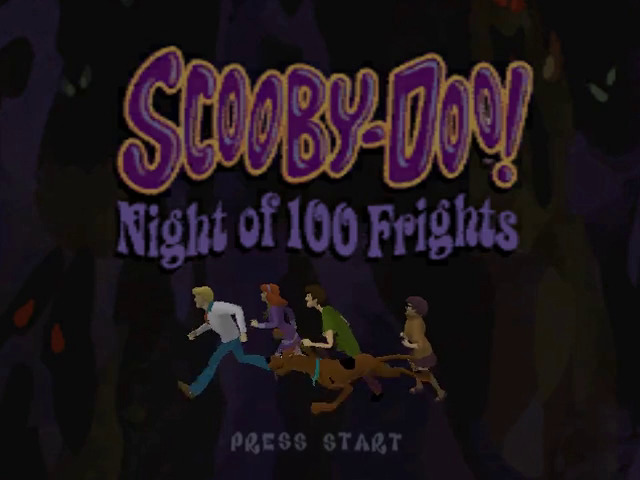Scooby Doo Night of 100 Frights title screen for Gamecube