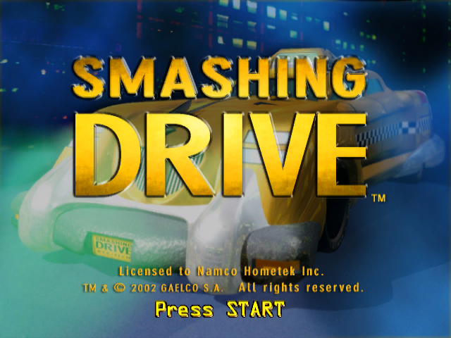 Smashing Drive title screen for Gamecube