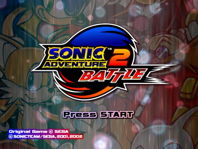 Sonic Adventure 2 Battle title screen for Gamecube