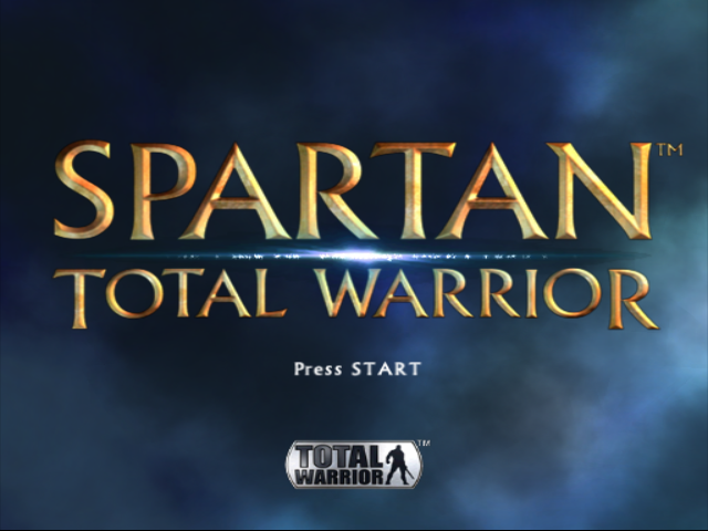 Spartan Total Warrior title screen for Gamecube