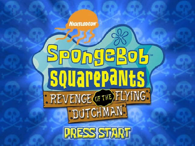 SpongeBob SquarePants Revenge of the Flying Dutchman title screen for Gamecube