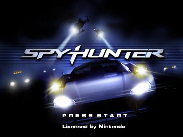 Spy Hunter title screen for Gamecube