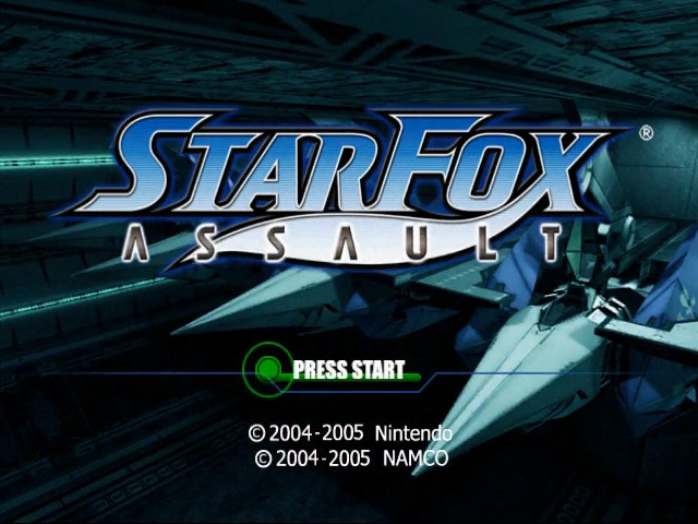 Star Fox Assault [Player's Choice] title screen for Gamecube
