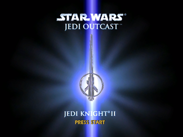 Star Wars Jedi Knight II: Jedi Outcast title screen for Gamecube