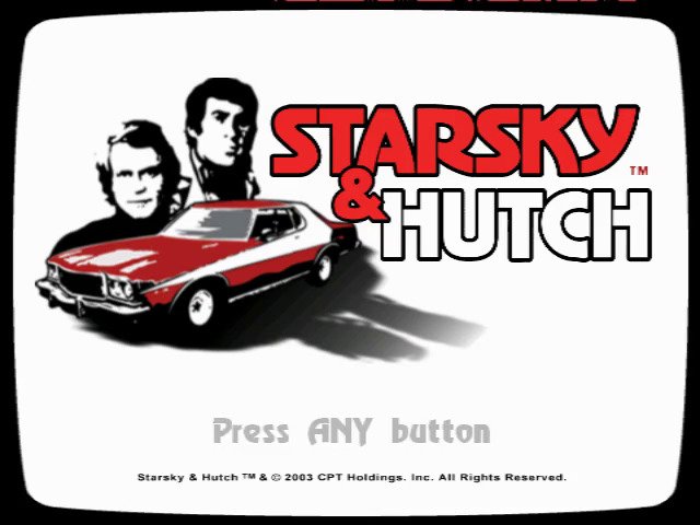 Starsky & Hutch title screen for Gamecube