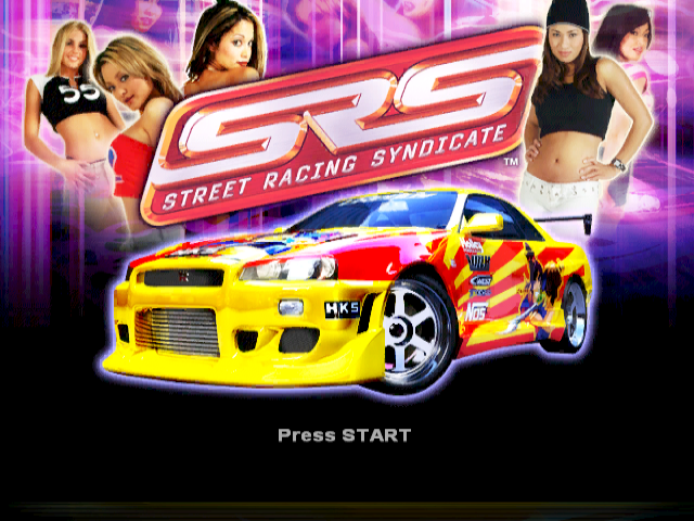 Street Racing Syndicate title screen for Gamecube