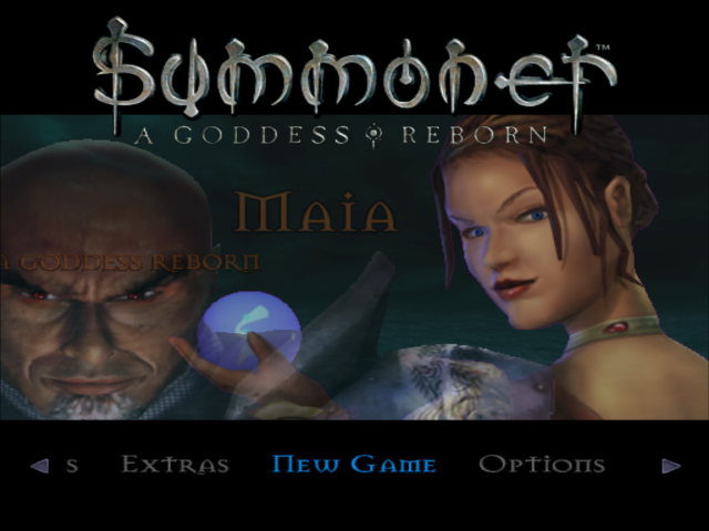 Summoner: A Goddess Reborn title screen for Gamecube