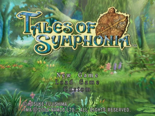 Tales of Symphonia [Player's Choice] title screen for Gamecube