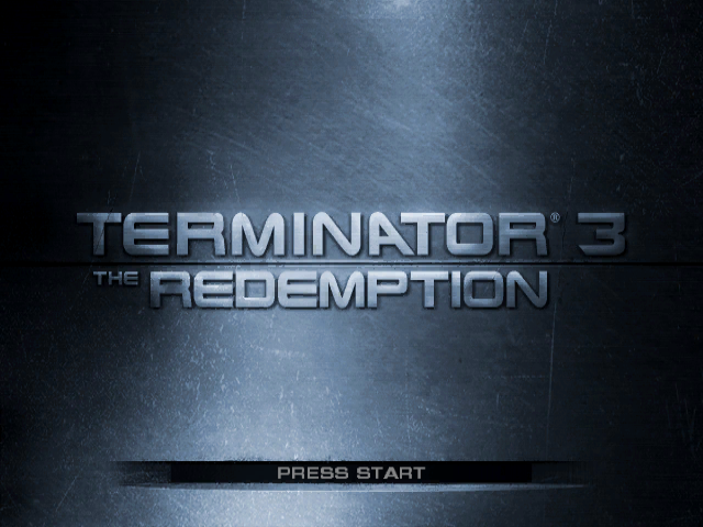 Terminator 3: The Redemption title screen for Gamecube