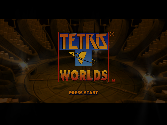 Tetris Worlds title screen for Gamecube