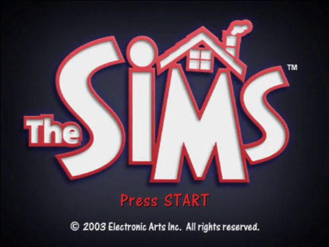 The Sims [Player's Choice] title screen for Gamecube