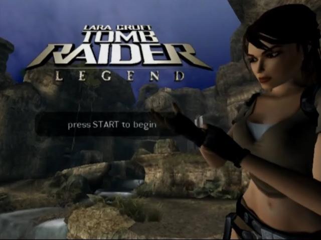 Tomb Raider Legend title screen for Gamecube
